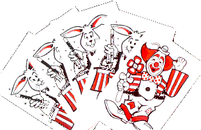 animated clown card illustration